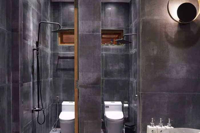Phòng tắm và vệ sinh kép thuận tiện cho sử dụng