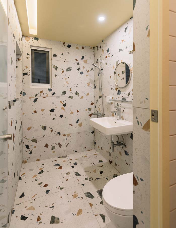 Phòng tắm nhỏ trong thiết kế nhà kiểu Đài Loan