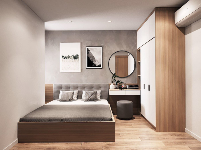 Phòng ngủ thiết kế đơn giản tiết kiệm diện tích