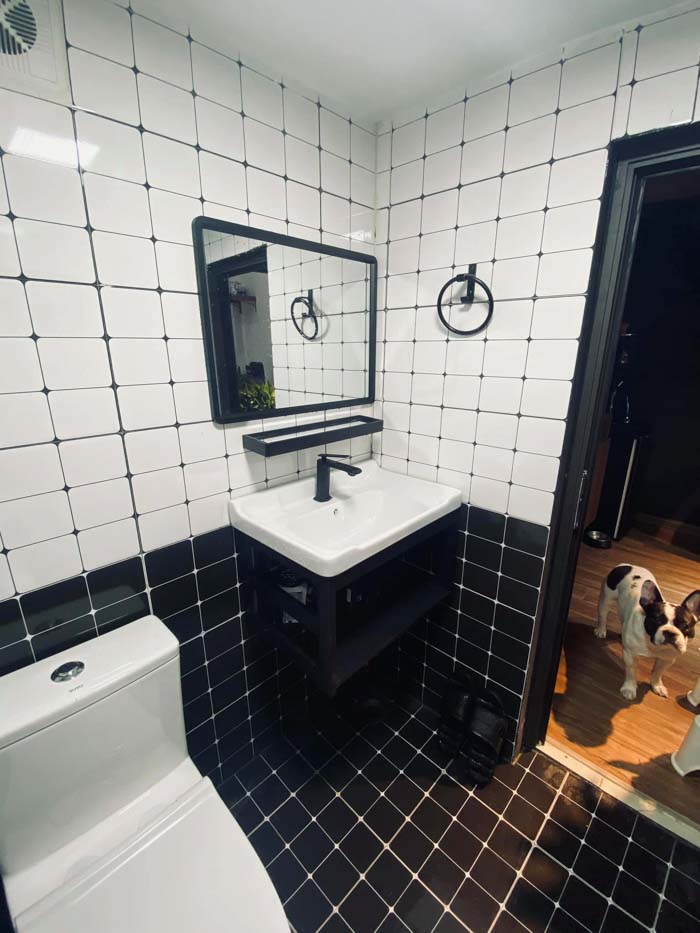 Thiết kế tổng quan sang trọng của nhà tắm và vệ sinh