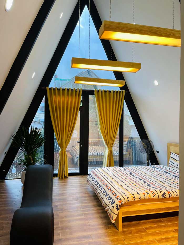 Thiết kế độc đáo của phòng ngủ lấy ánh sáng từ tự nhiên